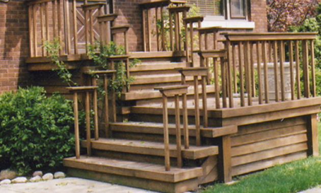 front porch steps wood