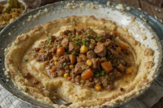 Beef Stew With Mashed Potatoes And Corn