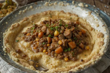 Beef Stew With Mashed Potatoes And Corn