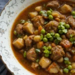 Bowl Of Beef Stew With Peas