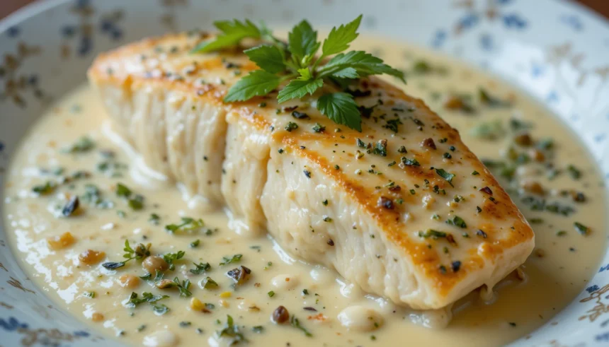 Fish In Creamy Sauce With Herbs
