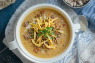 Gluten Free Cheeseburger Soup