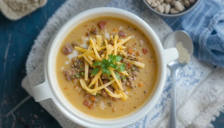 Gluten Free Cheeseburger Soup