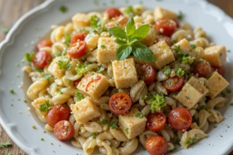 Greek Pasta Salad With Tofu