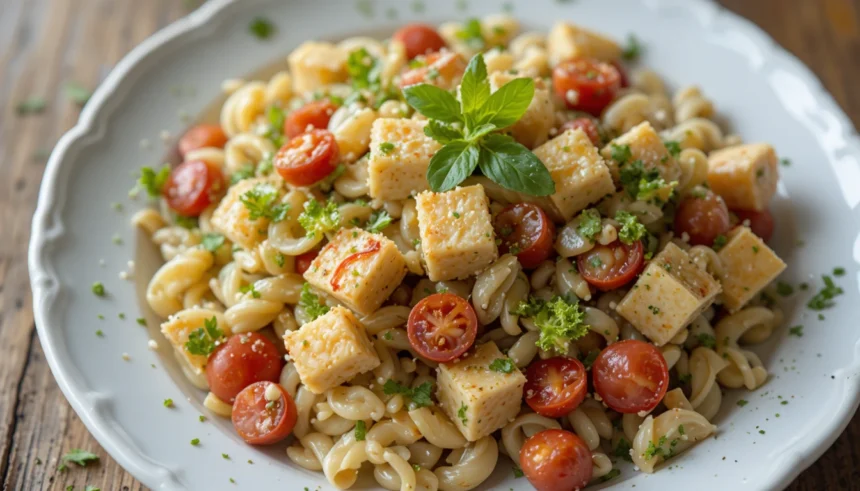Greek Pasta Salad With Tofu