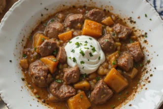 Hearty Beef Stew With Sour Cream