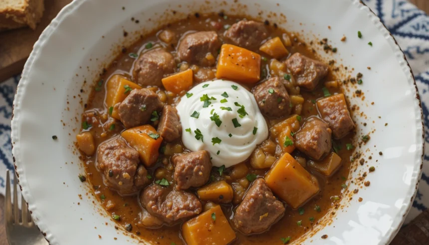 Hearty Beef Stew With Sour Cream