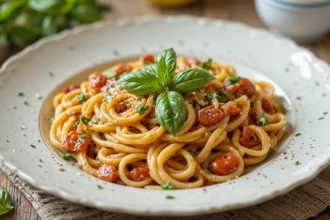 Italian Pasta With Fresh Basil