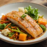 Japanese Meal With Fish And Vegetables