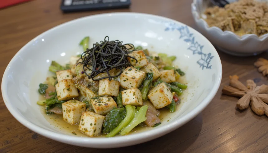 Japanese Tofu Salad With Seaweed