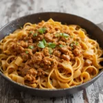 Pan Of Pasta With Meat