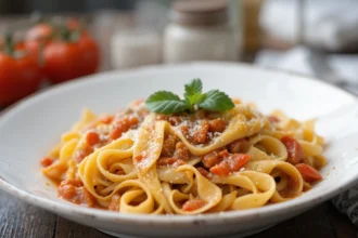 Pappardelle Pasta With Tomatoes