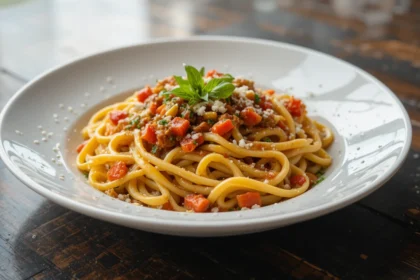 Pasta Dish With Toppings