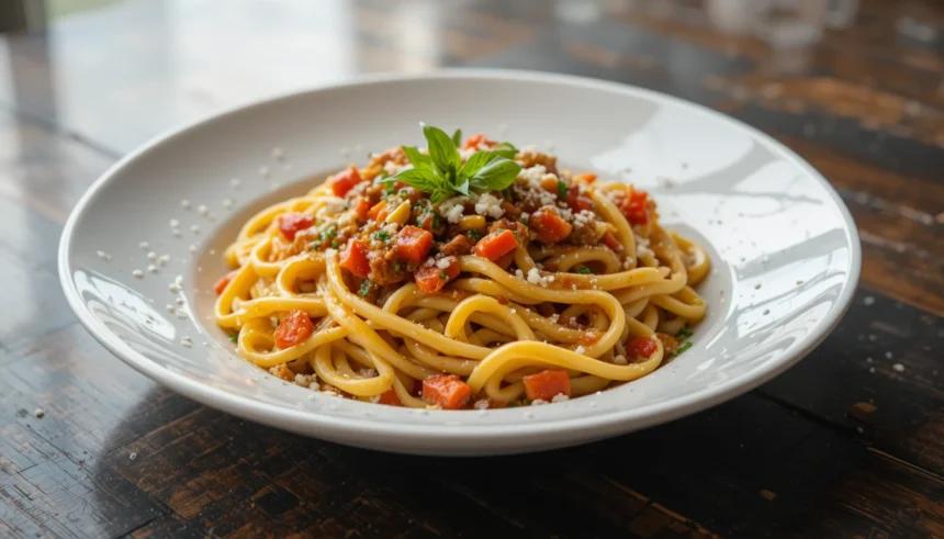 Pasta Dish With Toppings