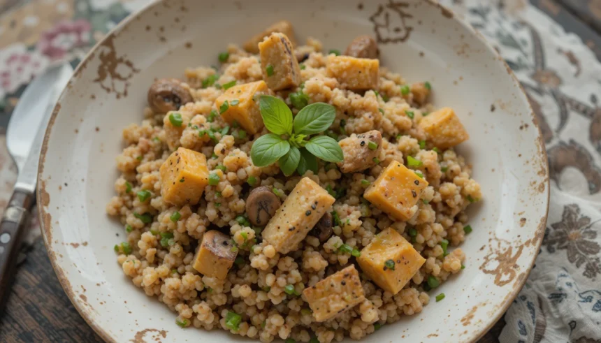 Quinoa With Mushrooms And Tofu