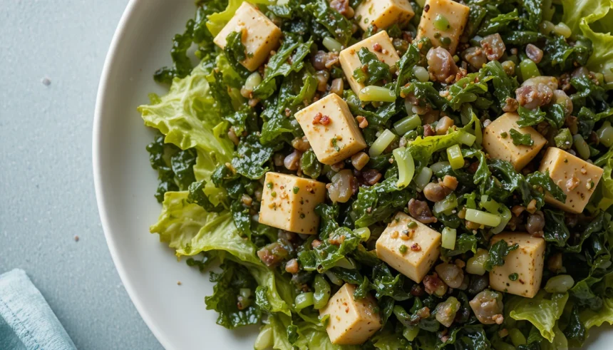 Seaweed Salad With Tofu And Lettuce