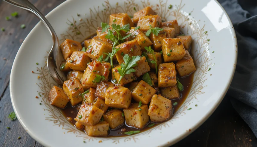 Stir-Fried Tofu With Ginger And Soy Sauce