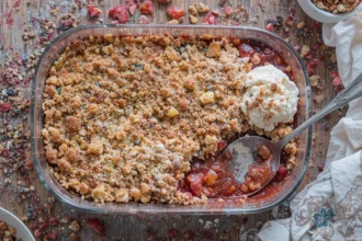 Strawberry Rhubarb Crisp Gluten Free