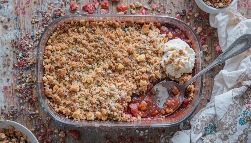 Strawberry Rhubarb Crisp Gluten Free