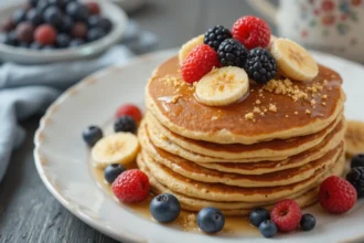 Vegan Banana Pancakes With Fruit