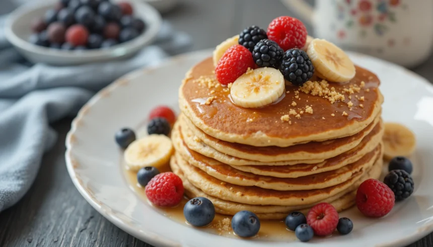 Vegan Banana Pancakes With Fruit