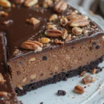 Vegan Chocolate Cheesecake With Nuts
