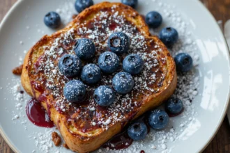 Vegan French Toast With Blueberries