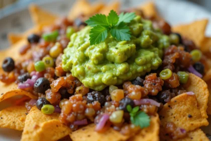Vegan Nachos With Guacamole