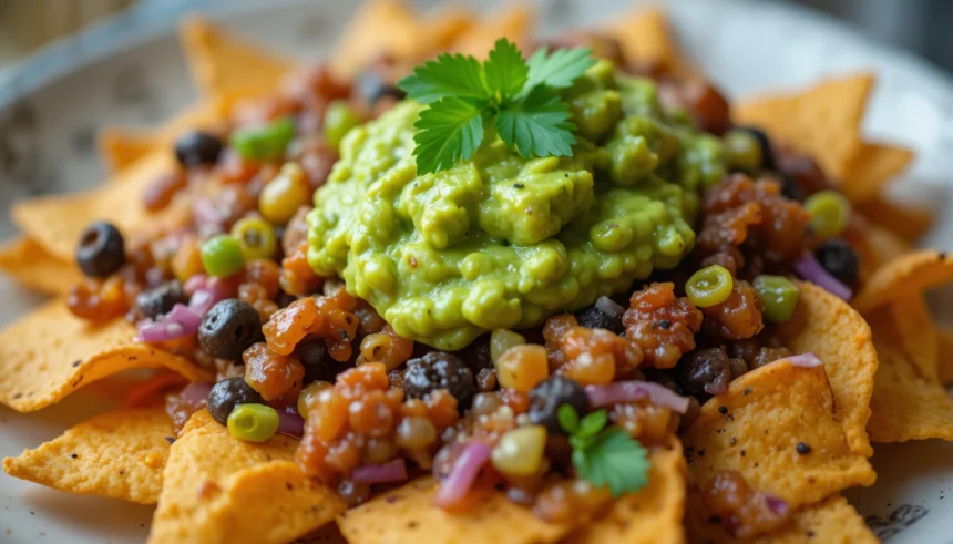 Vegan Nachos With Guacamole