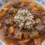 Beef Stew With Vegetables And Bread