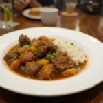 Plate Of Beef Stew With Sides