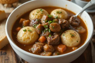 Cozy Beef Stew With Dumplings