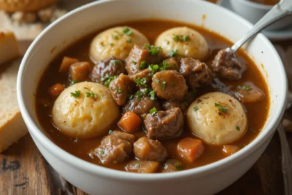 Cozy Beef Stew With Dumplings