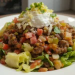Taco Salad With Beef And Toppings
