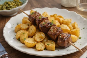 Grilled Beef Skewers With Potatoes