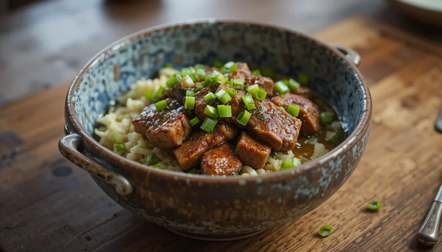 Grilled Beef Bowl With Green Onions