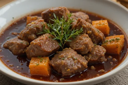 Beef Stew With Red Wine And Thyme