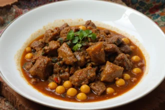 Moroccan Beef Stew With Chickpeas