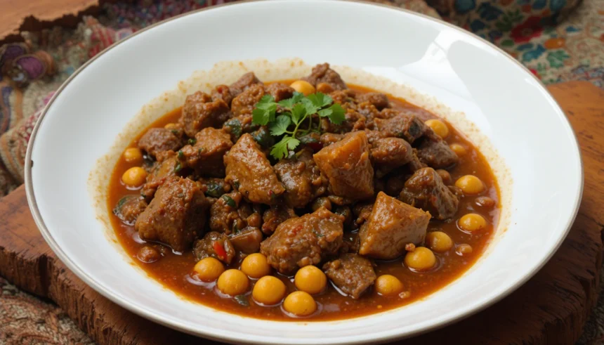 Moroccan Beef Stew With Chickpeas