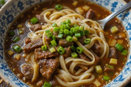 Beef Noodle Soup With Green Onions