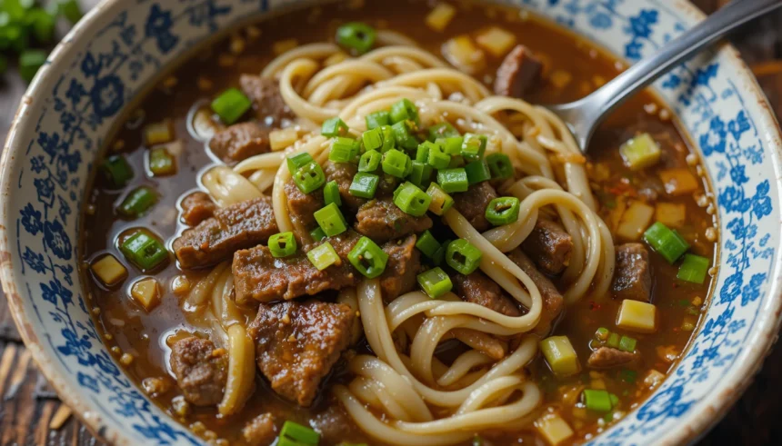 Beef Noodle Soup With Green Onions