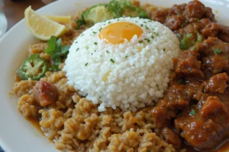Nasi Lemak With Beef Rendang
