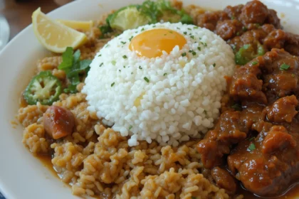 Nasi Lemak With Beef Rendang