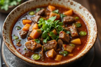 Indonesian Beef Soup With Chili Sauce
