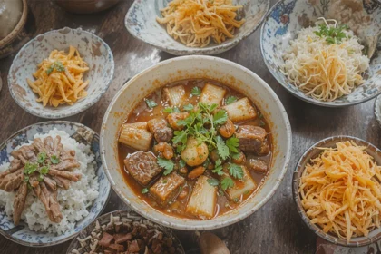 Korean Beef Stew With Side Dishes