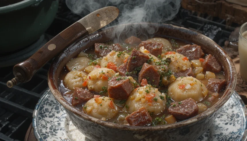 Traditional Czech Beef Stew With Dumplings