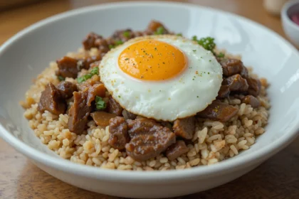 Korean Beef Fried Rice With Egg