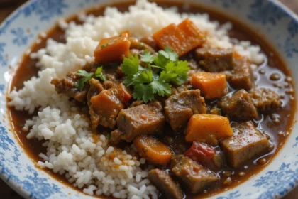 Filipino Beef Stew With Rice