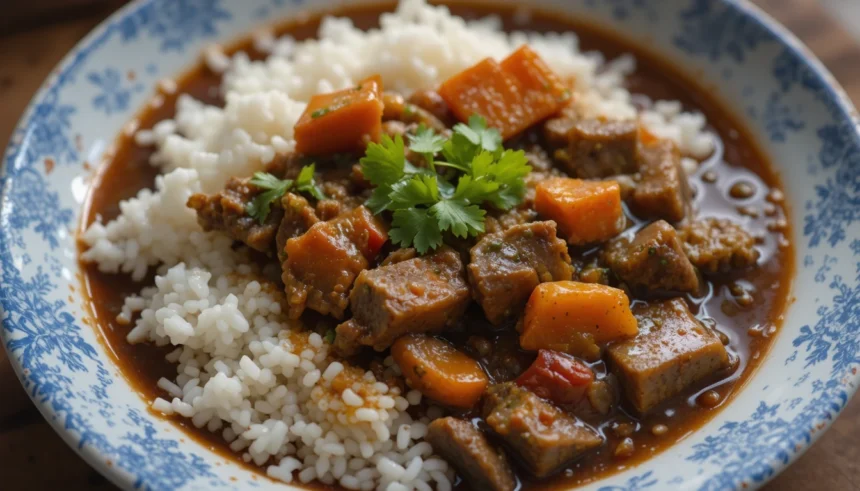 Filipino Beef Stew With Rice