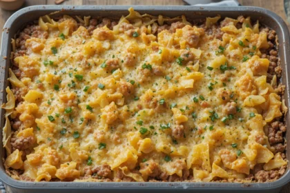 Keto Cheesy Cabbage Casserole With Ground Beef